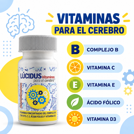 Lúcidus Concentración Vitaminas B, C, D y E Vital & Young 30 Cáps