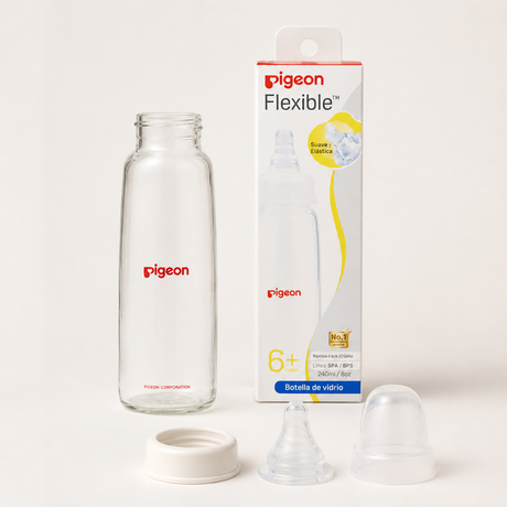 Biberón Boca Standard de Vidrio Pigeon 240 ml