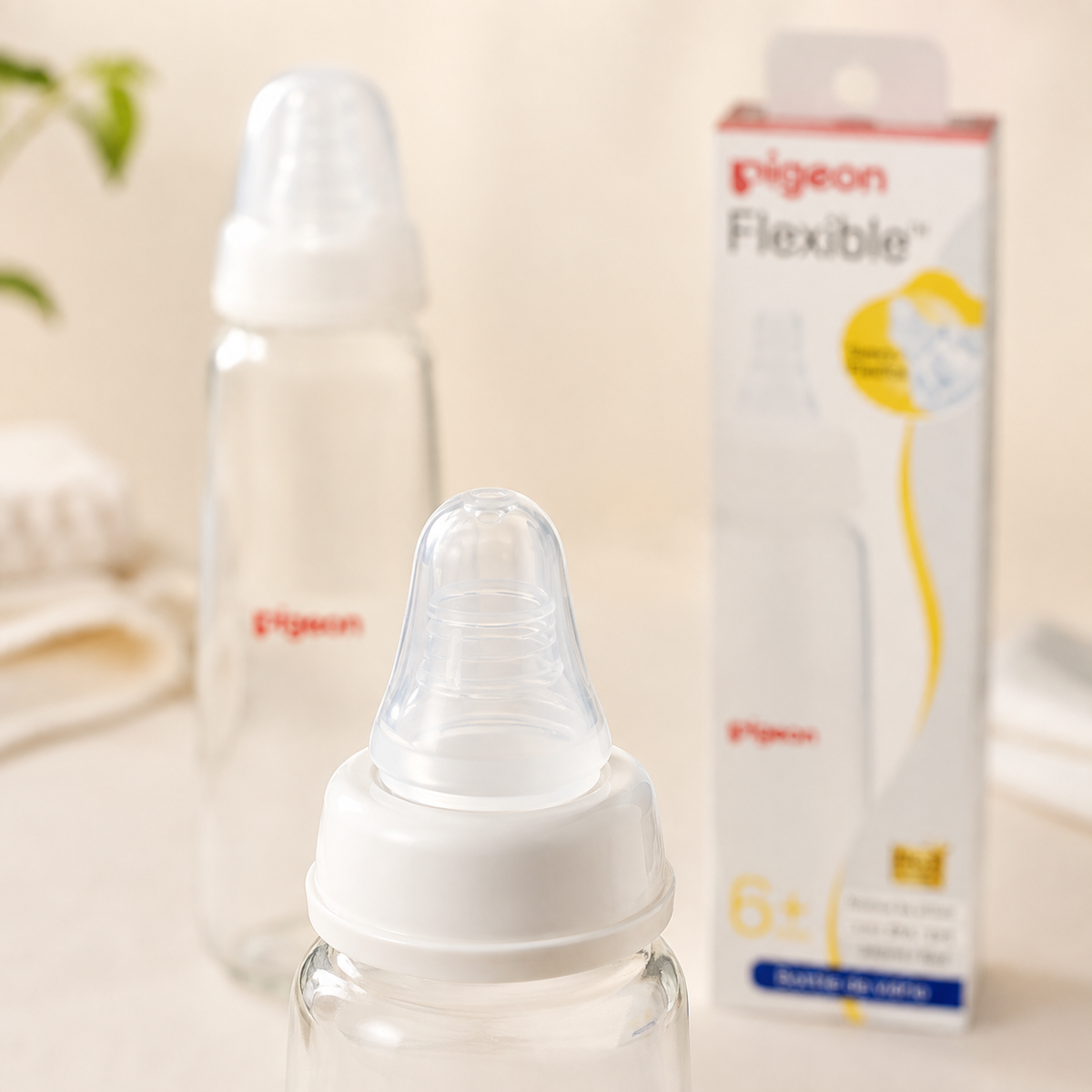 Biberón Boca Standard de Vidrio Pigeon 240 ml