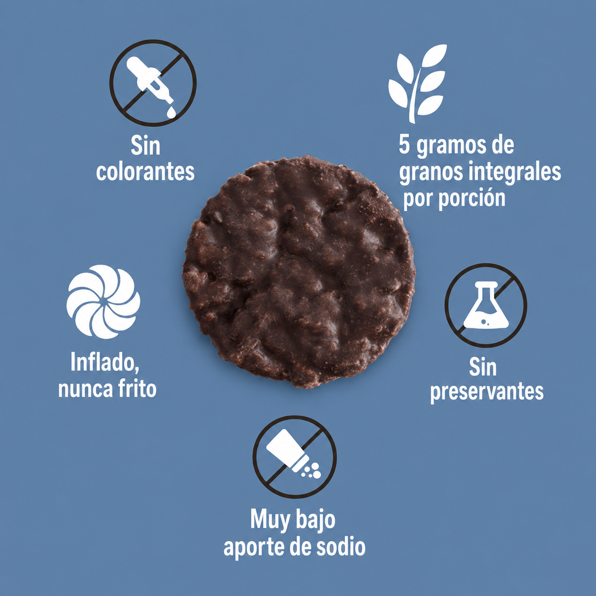 Galletas de Arroz Chocolate Avellana Mizos Caja 28 Un de 25 g