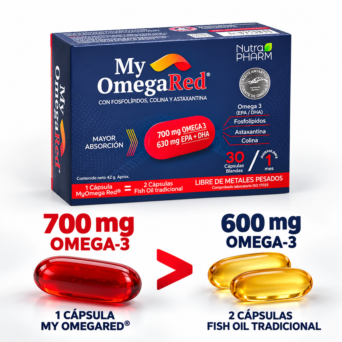 My Omegared Omega 3 Nutrapharm 30 Caps