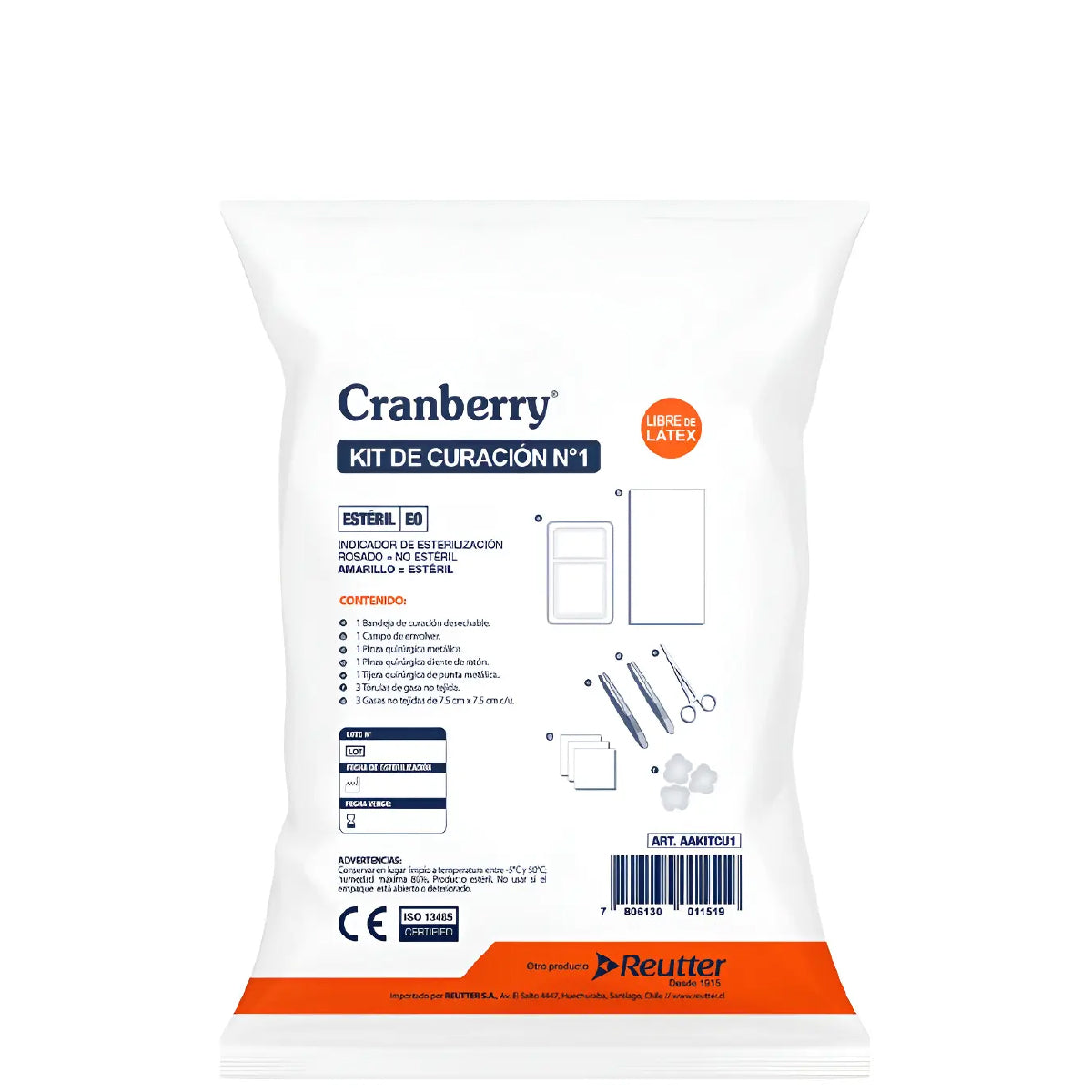 Kit de Curación Estéril Desechable Cranberry Nº1