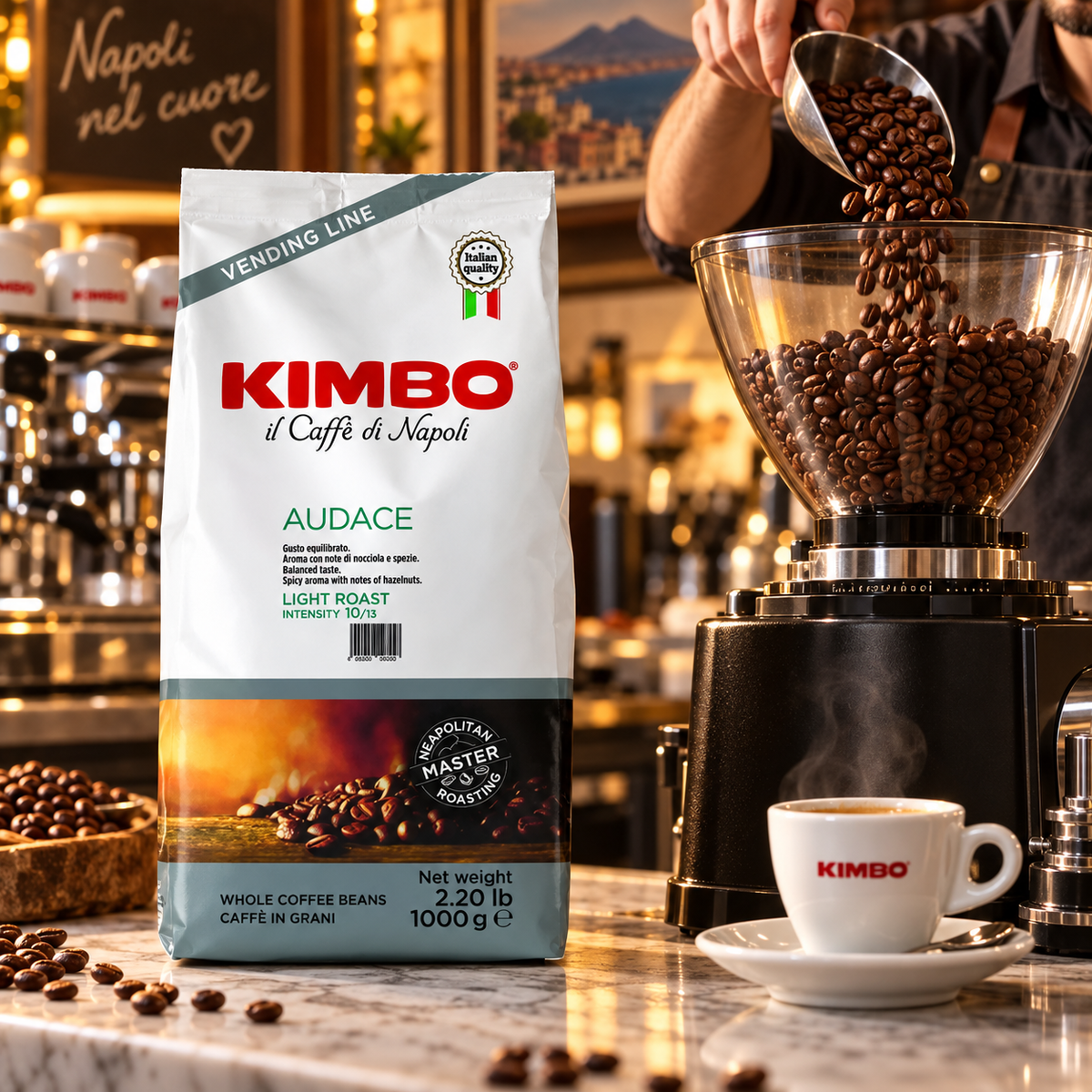 Café en Grano Entero Kimbo Espresso Vending Audace 1 kg