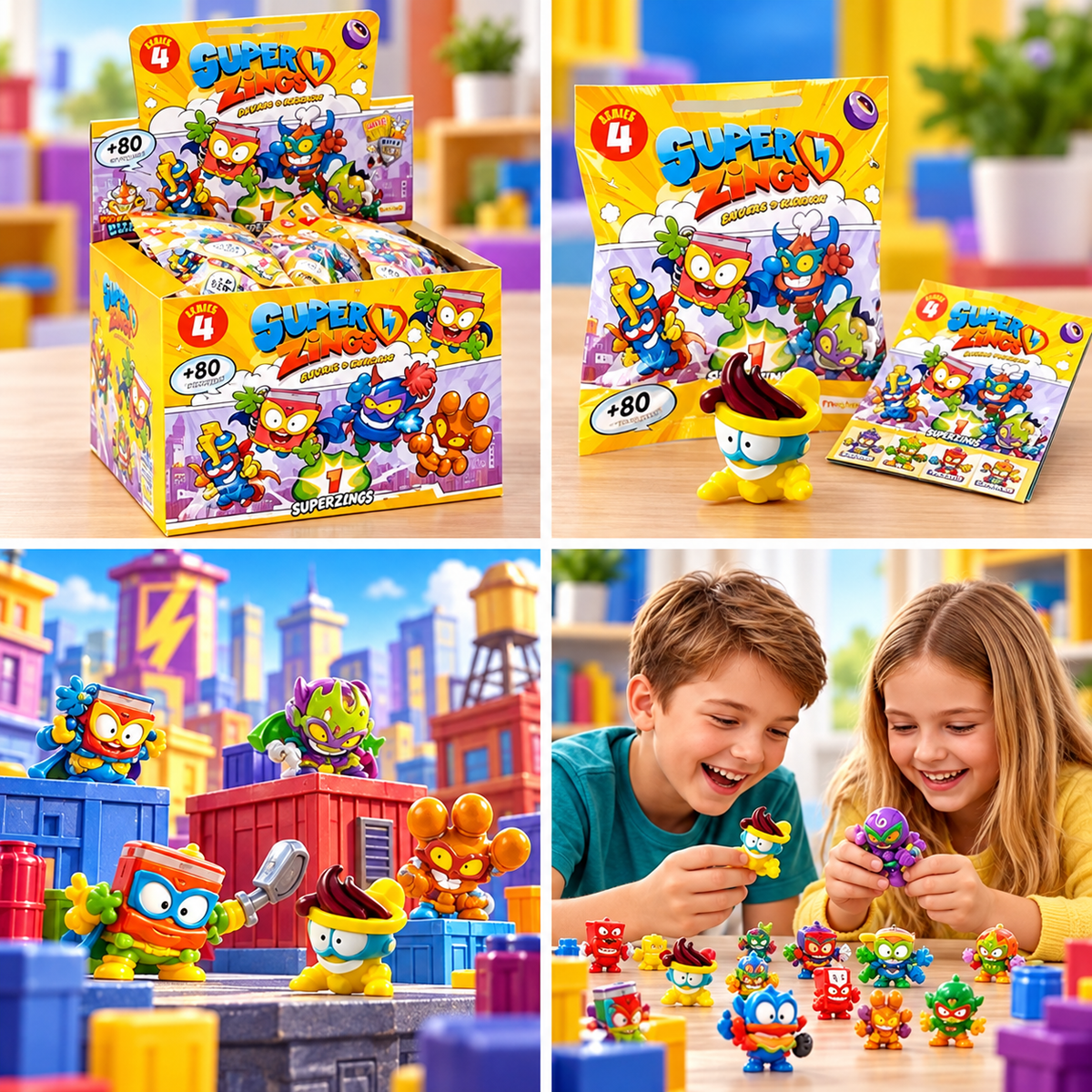 Super Zings Caja 25 Figuras Coleccionables Serie 4