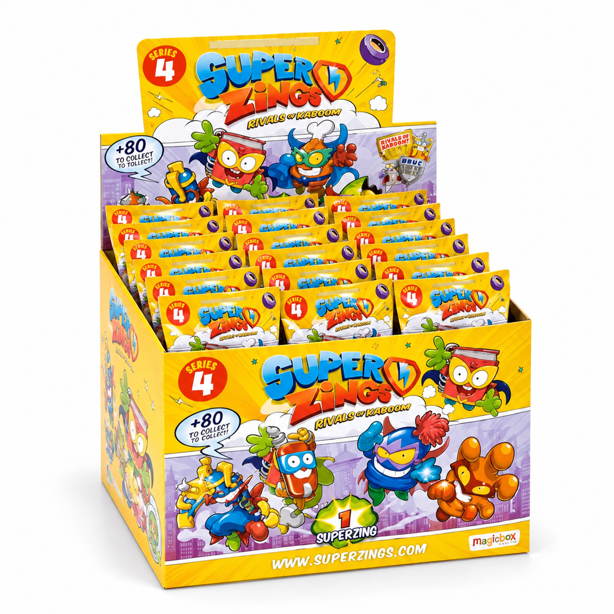 Super Zings Caja 25 Figuras Coleccionables Serie 4