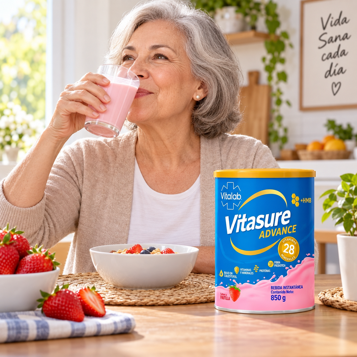 Vitasure Advance Sabor Frutilla Vitalab 850 g