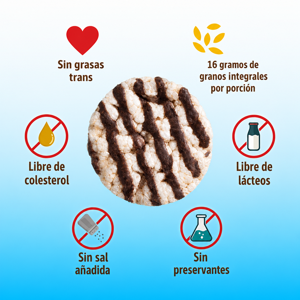 Galletas de Arroz Chocolate Mizos Caja 28 Un de 25 g