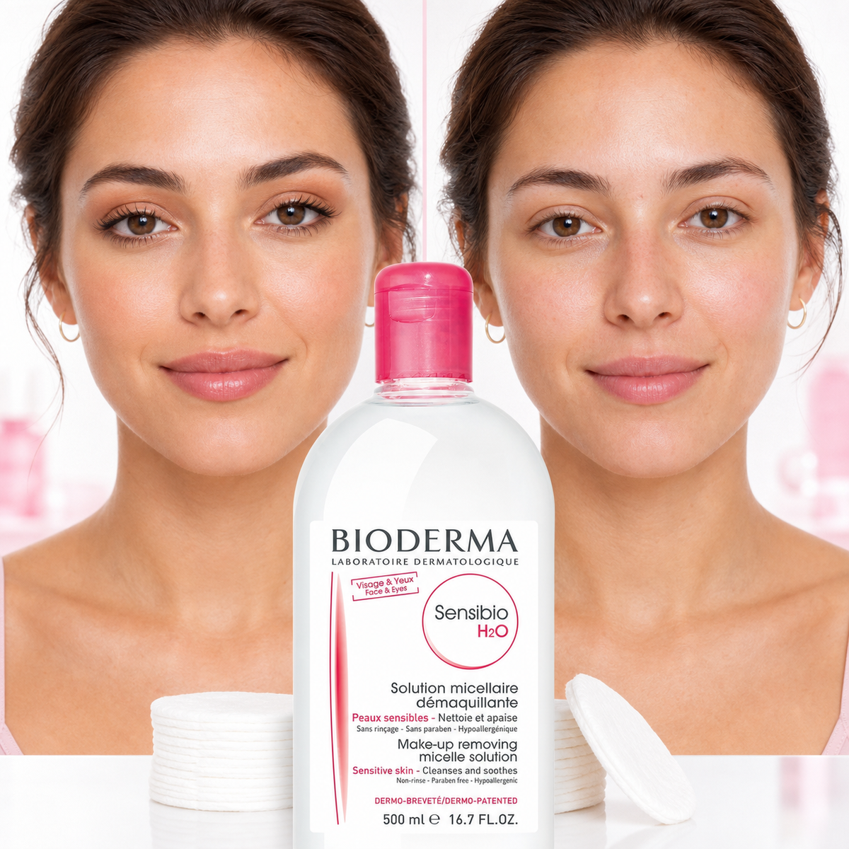 Agua Micelar Bioderma Sensibio H2O Piel Sensible y Rosácea 500 ml