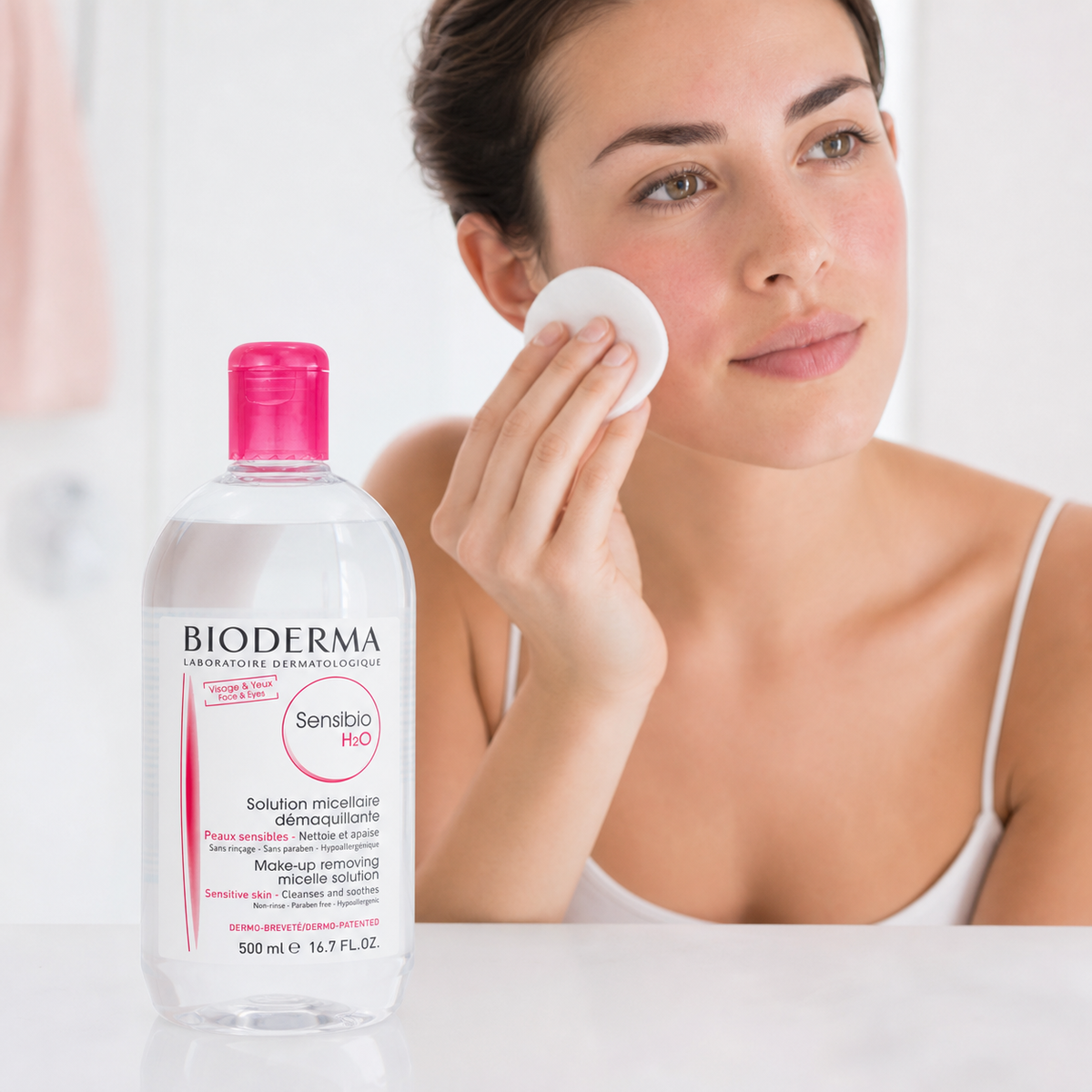 Agua Micelar Bioderma Sensibio H2O Piel Sensible y Rosácea 500 ml