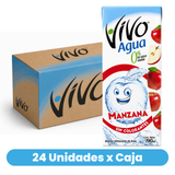 Agua Saborizada de Manzana Vivo Caja 24 Un de 190 ml