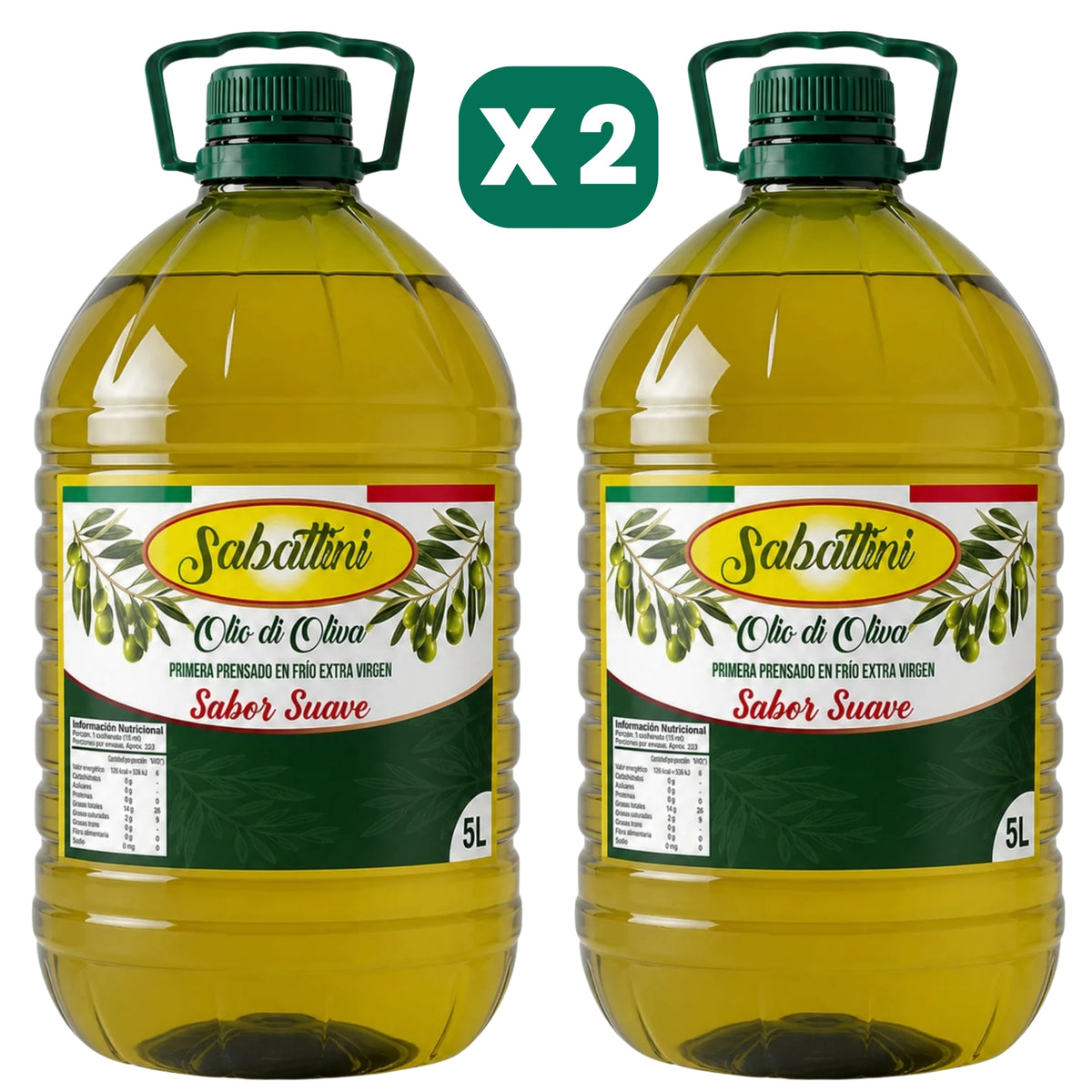 Aceite de Oliva Extra Virgen Sabattini 5 Litros