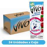 Agua de Frambuesa Vivo Caja 24 Un de 190 ml
