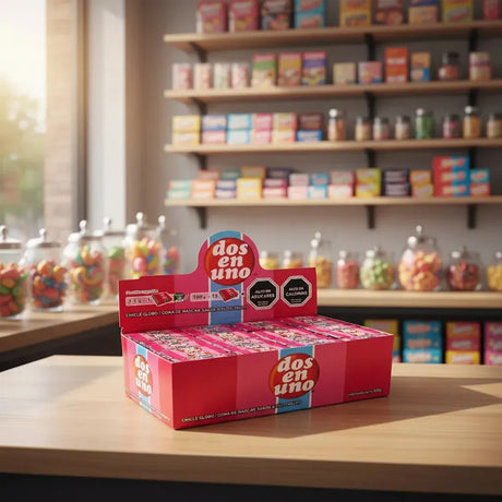 Chicle Dos En Uno Tutti Frutti Display 64 Unidades - Comercial Dada - Alimentos y Bebidas - vista 2