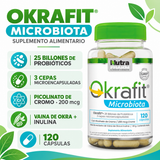 Quemador de Grasa Okrafit Microbiota Probiotix Nutrapharm 120 Cáps