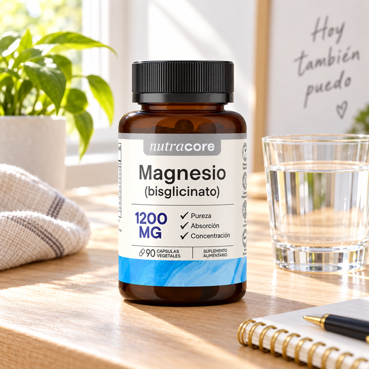 Bisglicinato de Magnesio 1200 mg Nutracore 90 Cáps