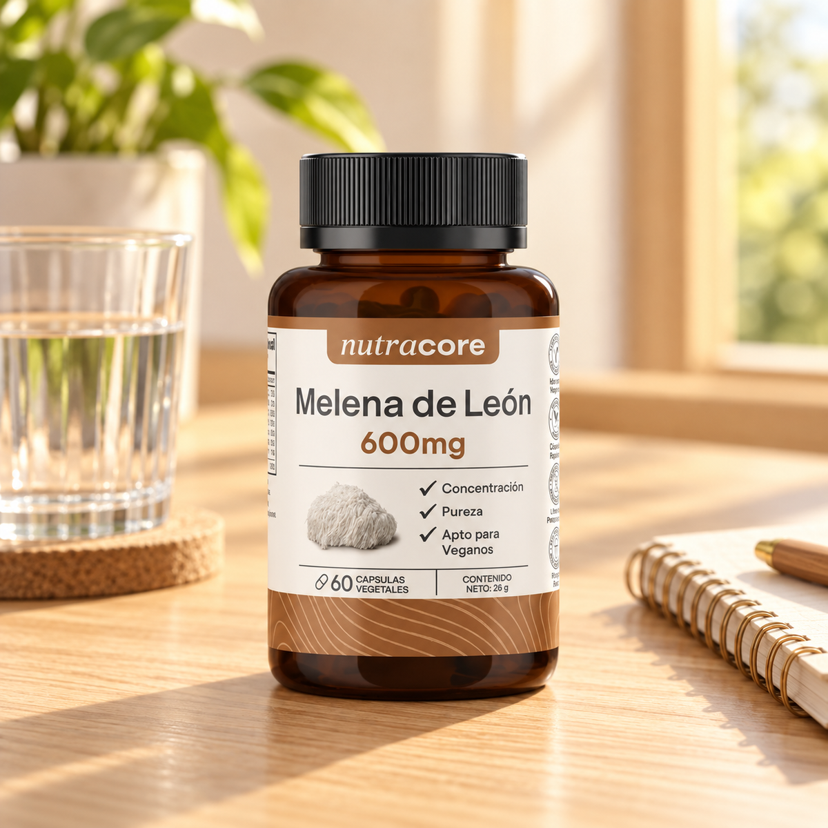 Melena de León 600 mg Nutracore 60 Cáps