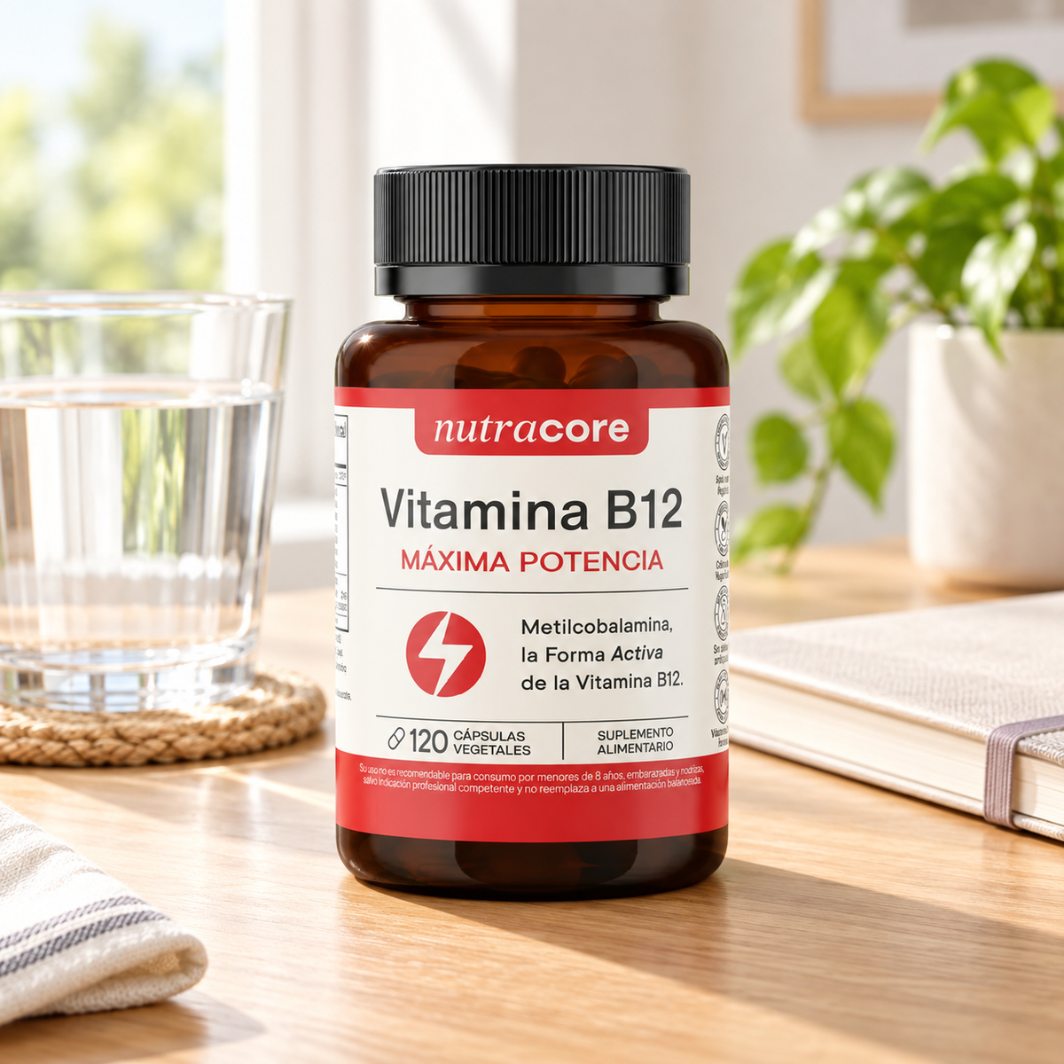 Vitamina B12 Activa Nutracore 120 Cáps