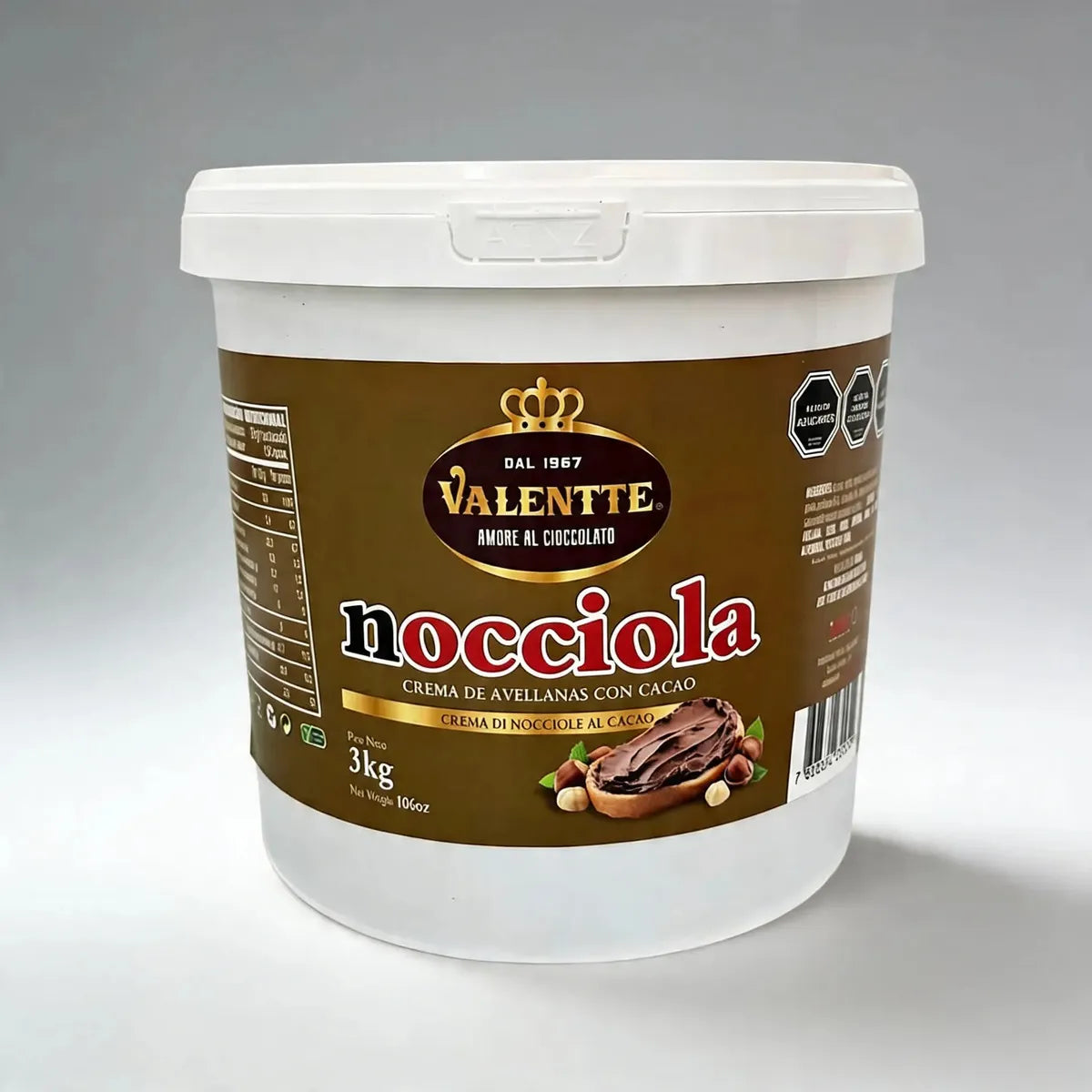 Crema de Avellanas Nocciola Valentte 3 Kg