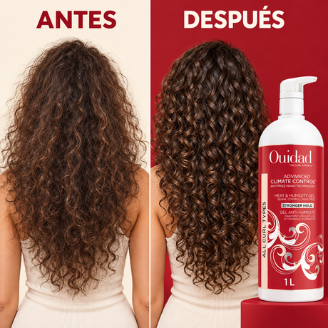 Gel Definidor de Rizos Fijación Extra Fuerte Ouidad 1 Litro