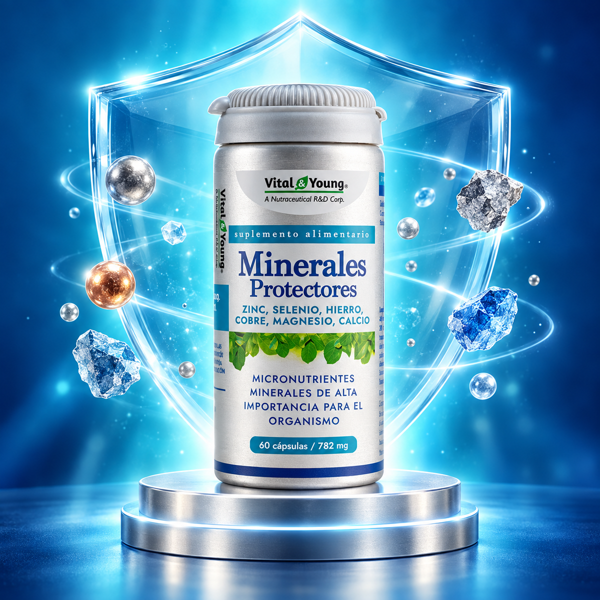 Calcio Hierro Magnesio Zinc Vital & Young 60 Cáps