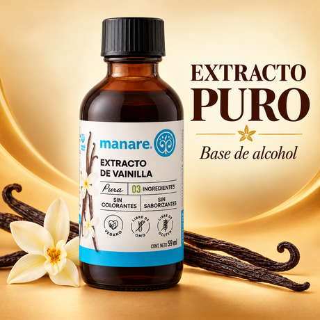 Extracto de Vainilla Puro con Alcohol Manare 59 ml
