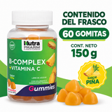 B-Complex + Vit C Gomitas Sabor Piña NutraPharm 60 Un