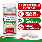 Vitamina C + D + Zinc Vital & Young 60 Cáps