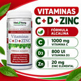 Vitamina C + D + Zinc Vital & Young 60 Cáps