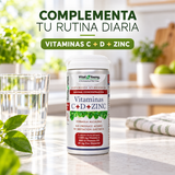 Vitamina C + D + Zinc Vital & Young 60 Cáps