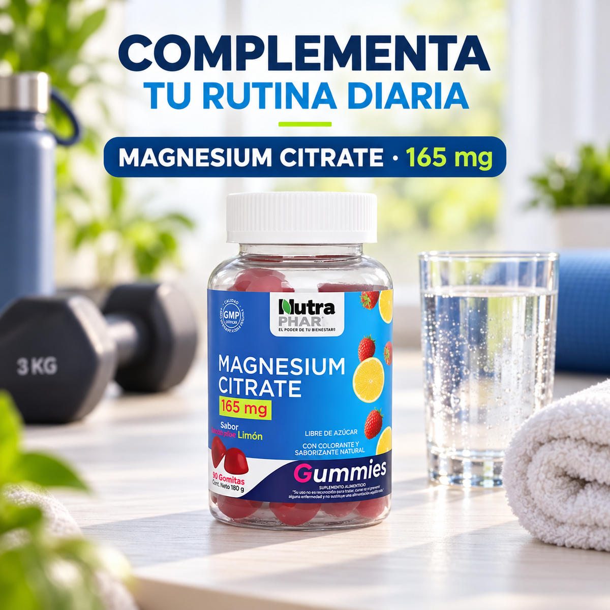 Citrato de Magnesio Gomitas de Frambuesa Nutrapharm 60 Un