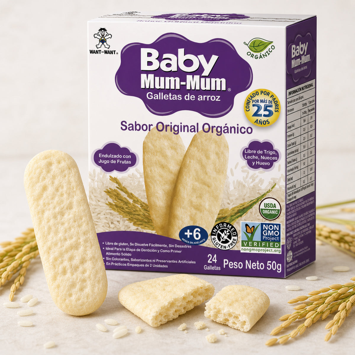 Galletas de Arroz Baby Mum-Mum Original 50g