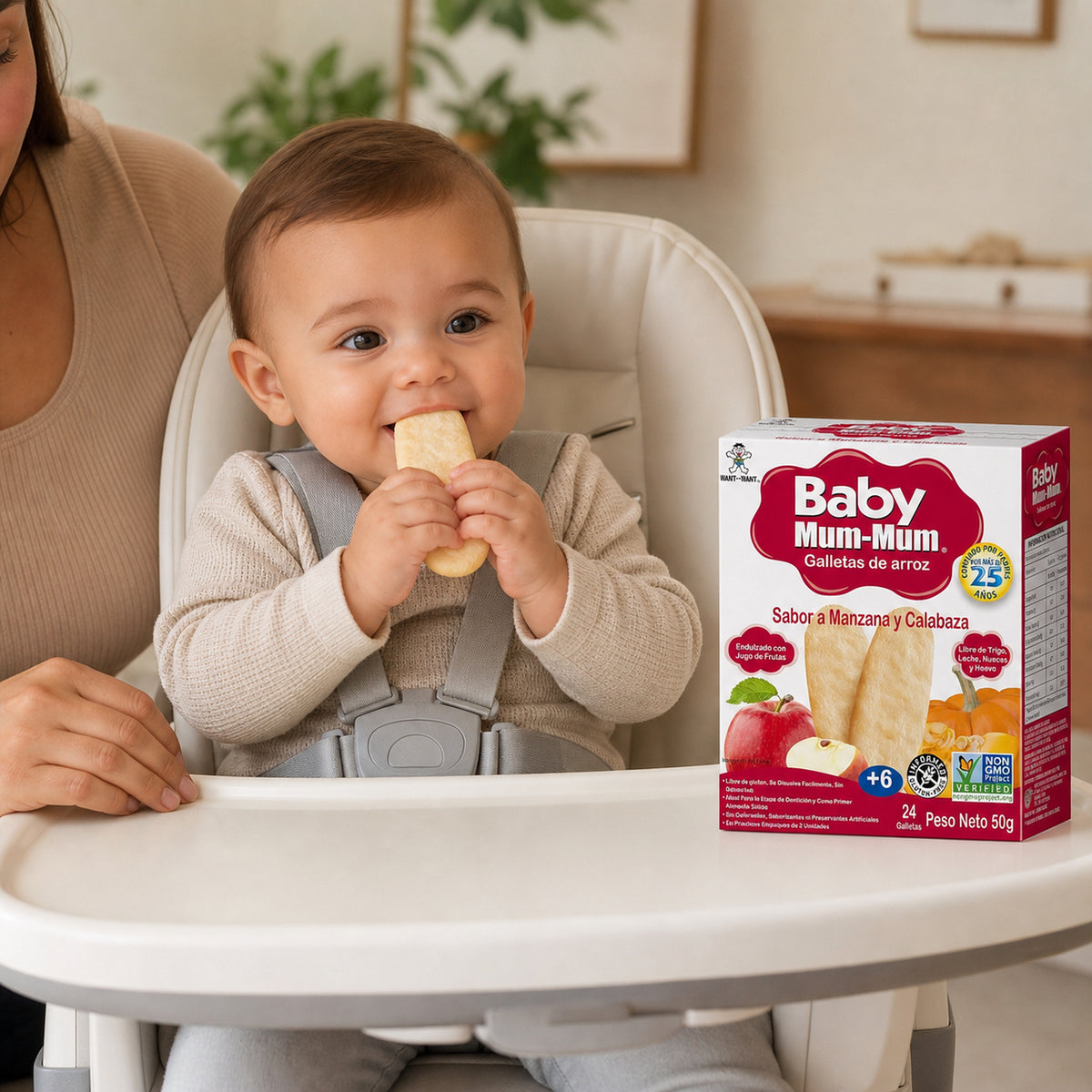 Galletas de Arroz Baby Mum-Mum Manzana Calabaza 50g