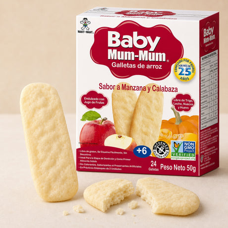 Galletas de Arroz Baby Mum-Mum Manzana Calabaza 50g