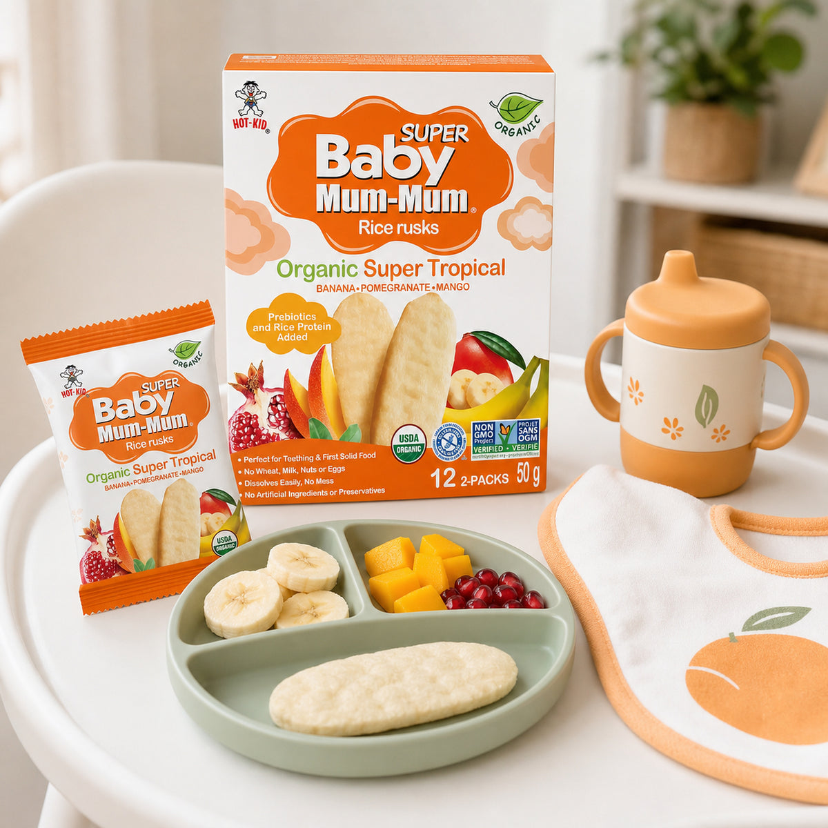 Galletas de Arroz Orgánicas Baby Mum-Mum Super Tropical 50g