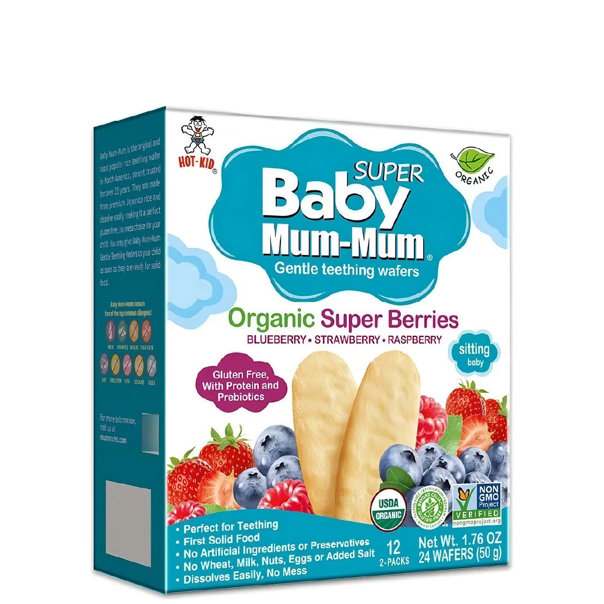 Galletas de Arroz Orgánicas Baby Mum-Mum Berries 50g