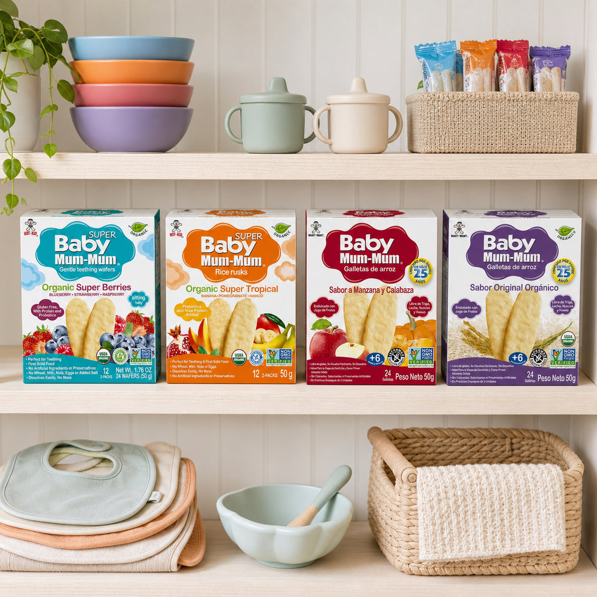 Galletas de Arroz Baby Mum-Mum Variedades Pack x4