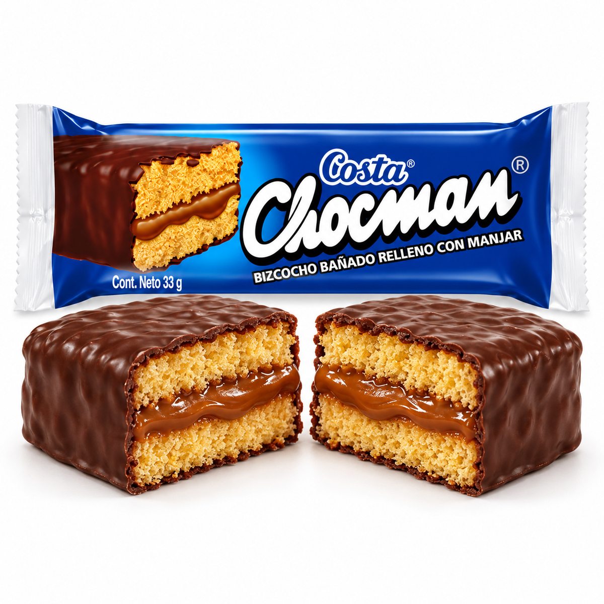 Bizcocho Chocman Costa Caja de 32 Un