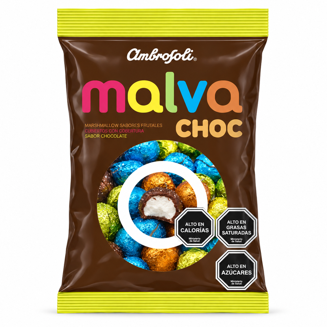 Malvavisco Bañado en Chocolate Malva Choc Ambrosoli Bolsa 196 g