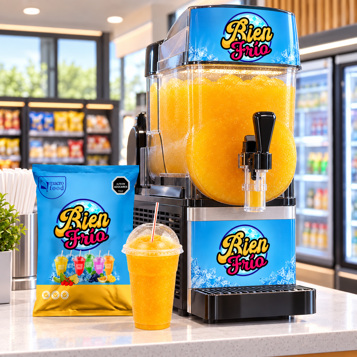 Granizado para Vending Bien Frío Mango Maracuyá Rinde 10 Litro