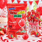 Chupete de Caramelo Bon Bon Bum Sabor Fresa Bolsa 24 Un