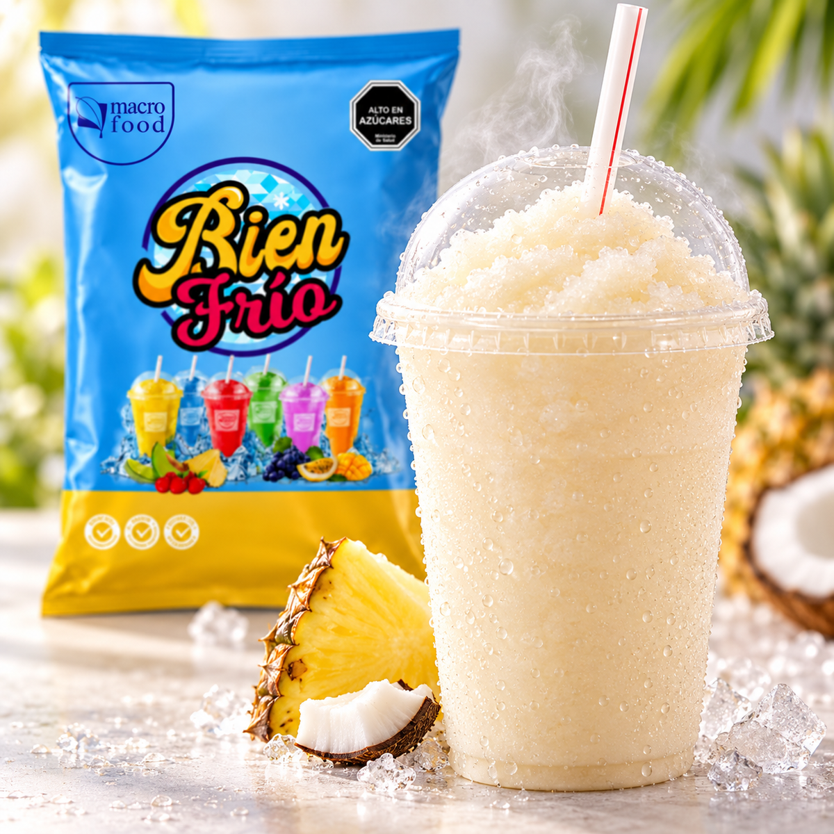 Granizado para Vending Bien Frío Piña Colada Rinde 10 Litros