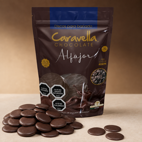 Cobertura De Chocolate Caravella Alfajor Semi Amargo 1 kg