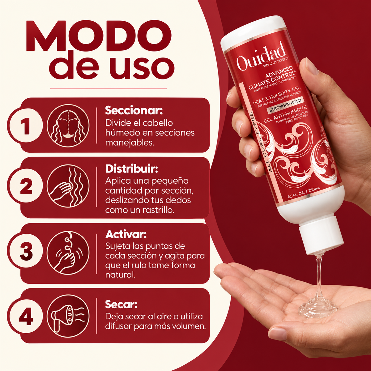 Gel Modelador Extra Fuerte Ouidad 250 ml