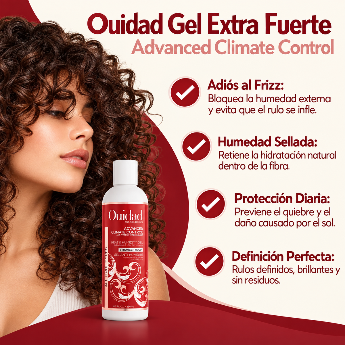 Gel Modelador Extra Fuerte Ouidad 250 ml