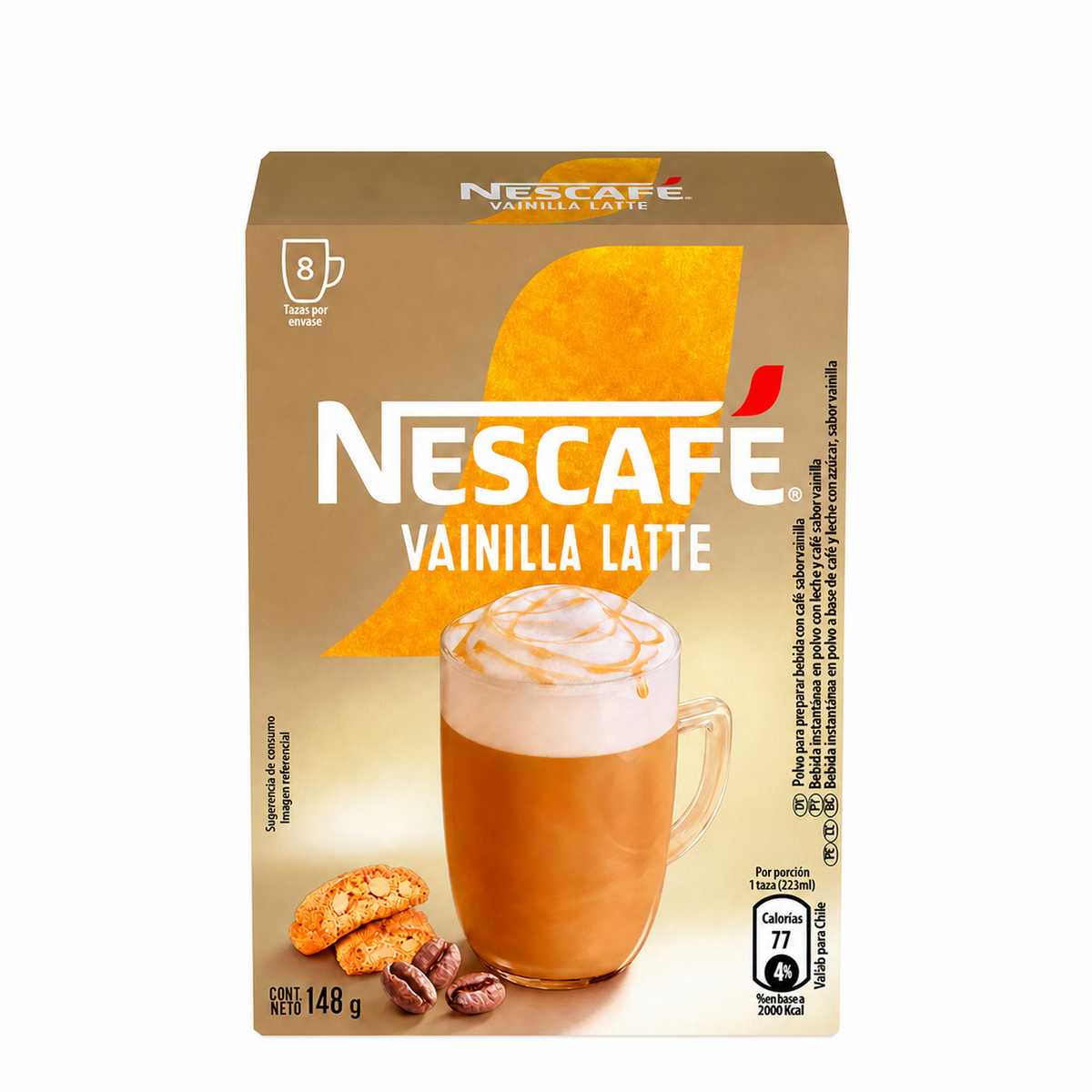 Café Instantáneo Nescafé Vainilla Latte 8 Un de 18 g
