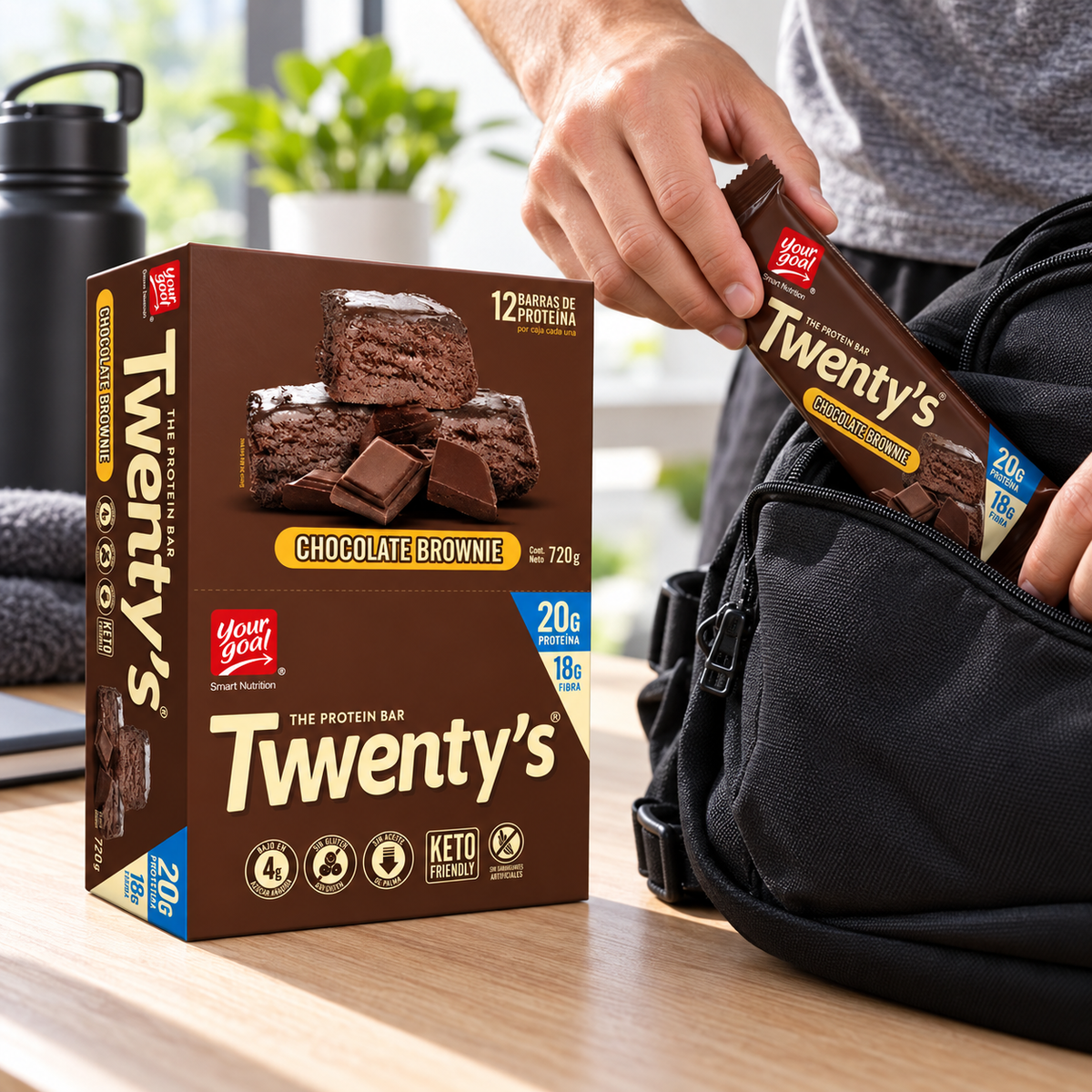 Barras de Proteína Twenty's Choco Brownie 12 Un de 60 g