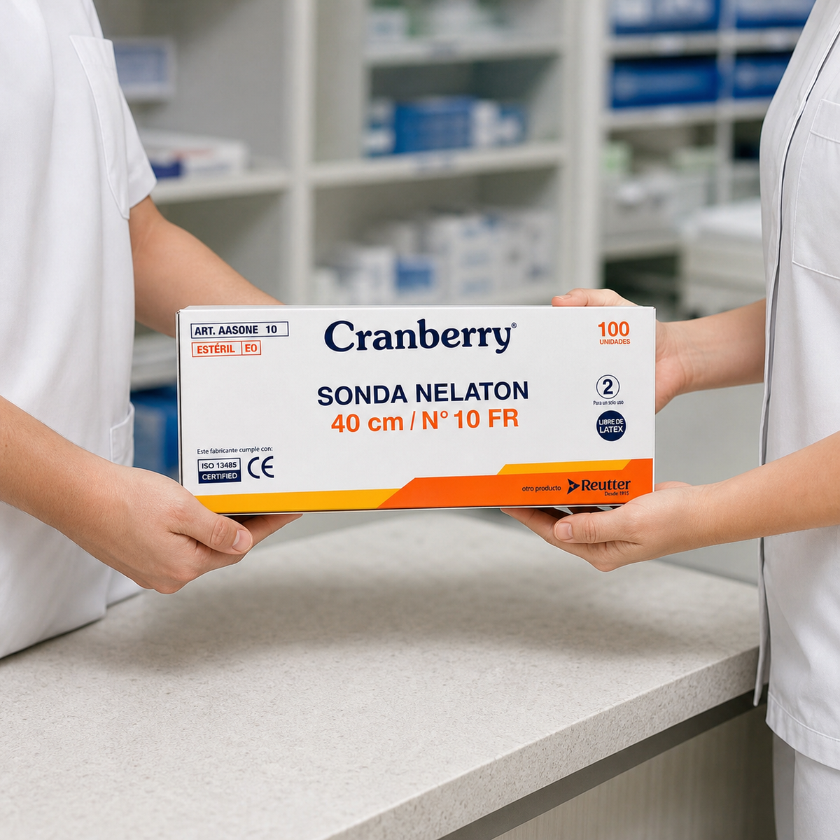 Sonda Nelaton N°10 40cm Cranberry 100 Un