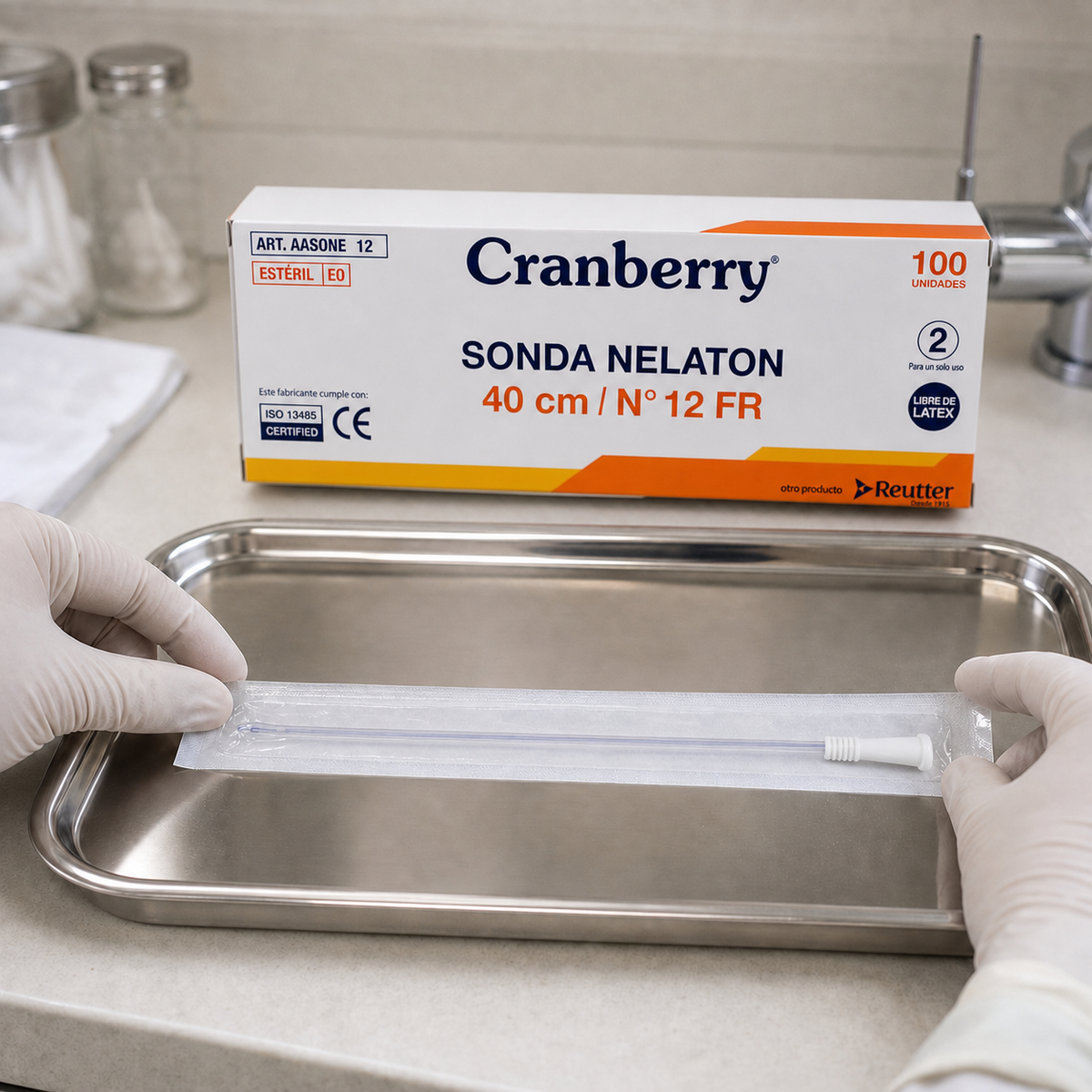 Sonda Nelaton N°12 40cm Cranberry 100 Un