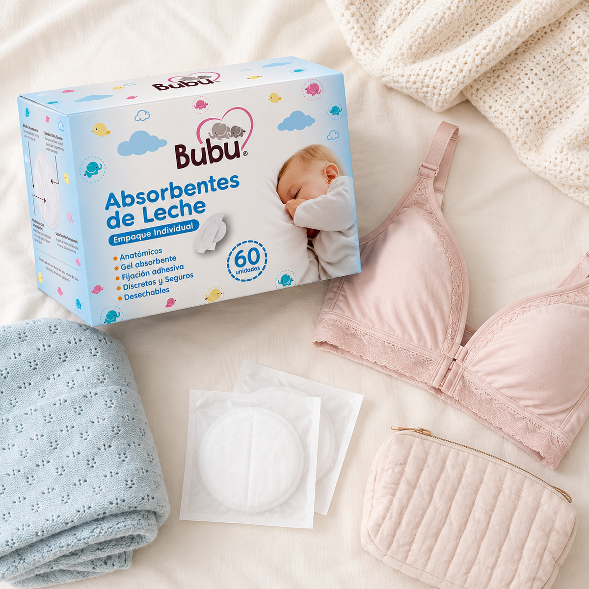 Absorbentes de Leche Bubu 60 Un