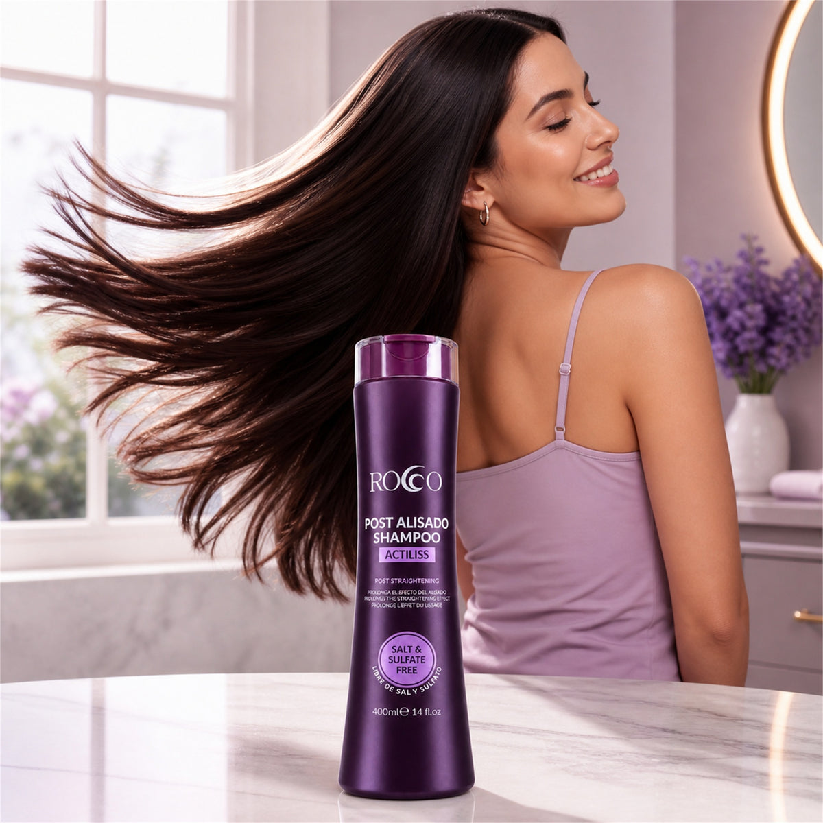 Shampoo Post Alisado Actiliss Sin Sal Rocco 400 ml